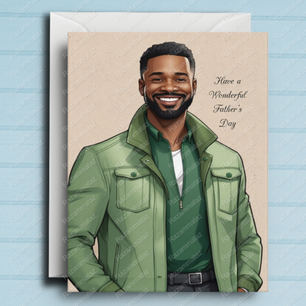 Black Father's Day Card R